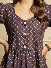 Purple Chevron Dress