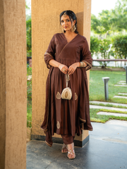 Mocha Brown Shantoon Kurta Set