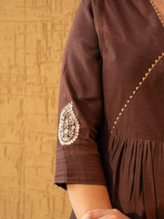 Mocha Brown Shantoon Kurta Set