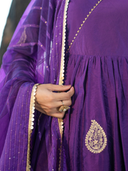 Amethyst Aura Chanderi Kurta Set