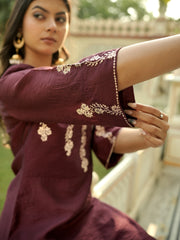 Crimson Luxe Kurta Set