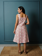 Block Print Red Short Dress