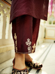 Crimson Luxe Kurta Set