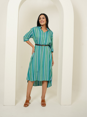 Green Stripes Dress