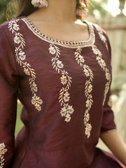 Crimson Luxe Kurta Set