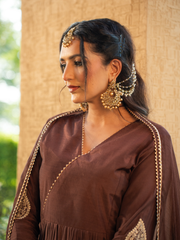 Mocha Brown Shantoon Kurta Set