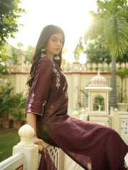 Crimson Luxe Kurta Set