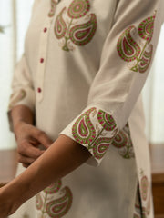 Co-ord Set in Chanderi Silk Fabric with Hand Block Printing