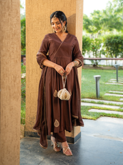 Mocha Brown Shantoon Kurta Set