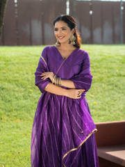 Amethyst Aura Chanderi Kurta Set
