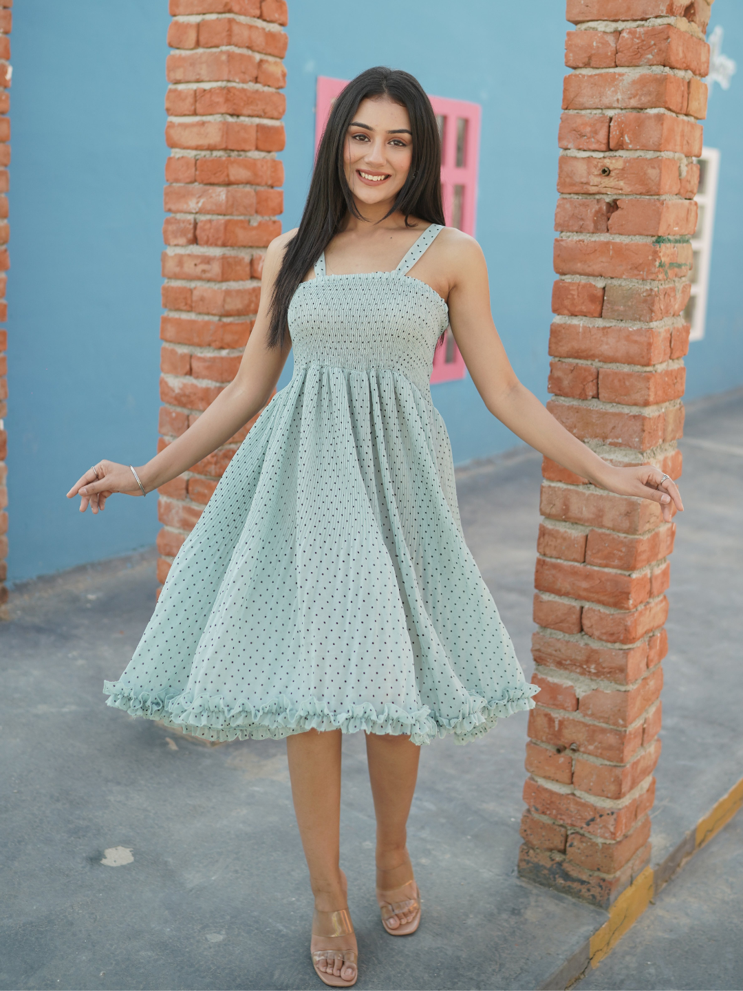 Polka Dots Short Dress