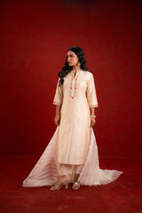 SHAHI BEJ WITH EMBRIODERY KURTA SET