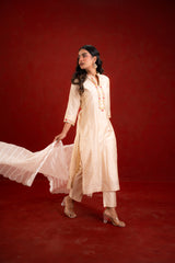 SHAHI BEJ WITH EMBRIODERY KURTA SET