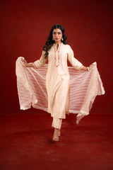 SHAHI BEJ WITH EMBRIODERY KURTA SET
