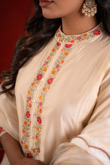 SHAHI BEJ WITH EMBRIODERY KURTA SET