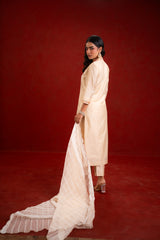 SHAHI BEJ WITH EMBRIODERY KURTA SET