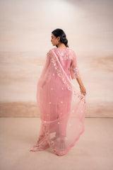 PINK EMBRIODERY SUIT SET