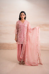 PINK EMBRIODERY SUIT SET
