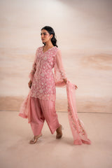 PINK EMBRIODERY SUIT SET