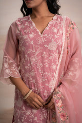 PINK EMBRIODERY SUIT SET