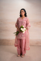PINK EMBRIODERY SUIT SET