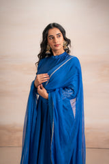 BLUE ANARKALI WITH PANTS