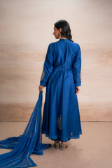 BLUE ANARKALI WITH PANTS