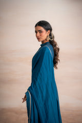 TEAL BLUE ANARKALI WITH PANTS