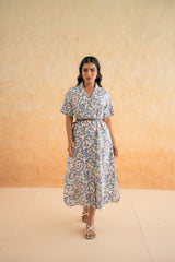 MULTI FLOWER SHIRT DRESS