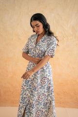 MULTI FLOWER SHIRT DRESS