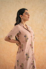BLOCK PRINT SHIRT DRESS