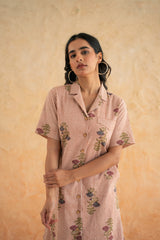 BLOCK PRINT SHIRT DRESS