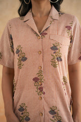 BLOCK PRINT SHIRT DRESS