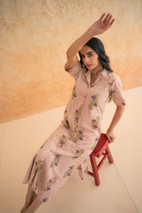 BLOCK PRINT SHIRT DRESS