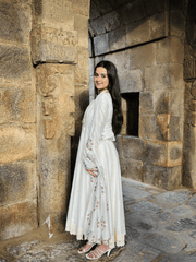 Chanderi Anarkali with Block Print Dupatta